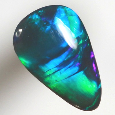 SOLID BLACK OPAL Neon bright green in a Broad Rolling flash